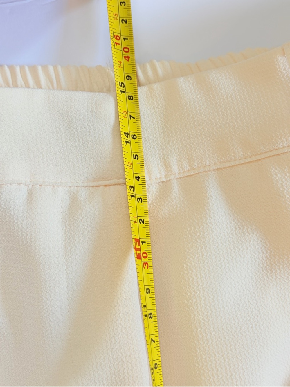 Christian Lacroix Cream Wide Leg Trouser Women M High Rise Elastic Waist Pants - Picture 13 of 15